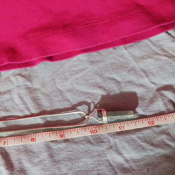 90s Vintage Sterling Silver Black Cloud Onyx Pendant Necklace - Picture 11 of 12